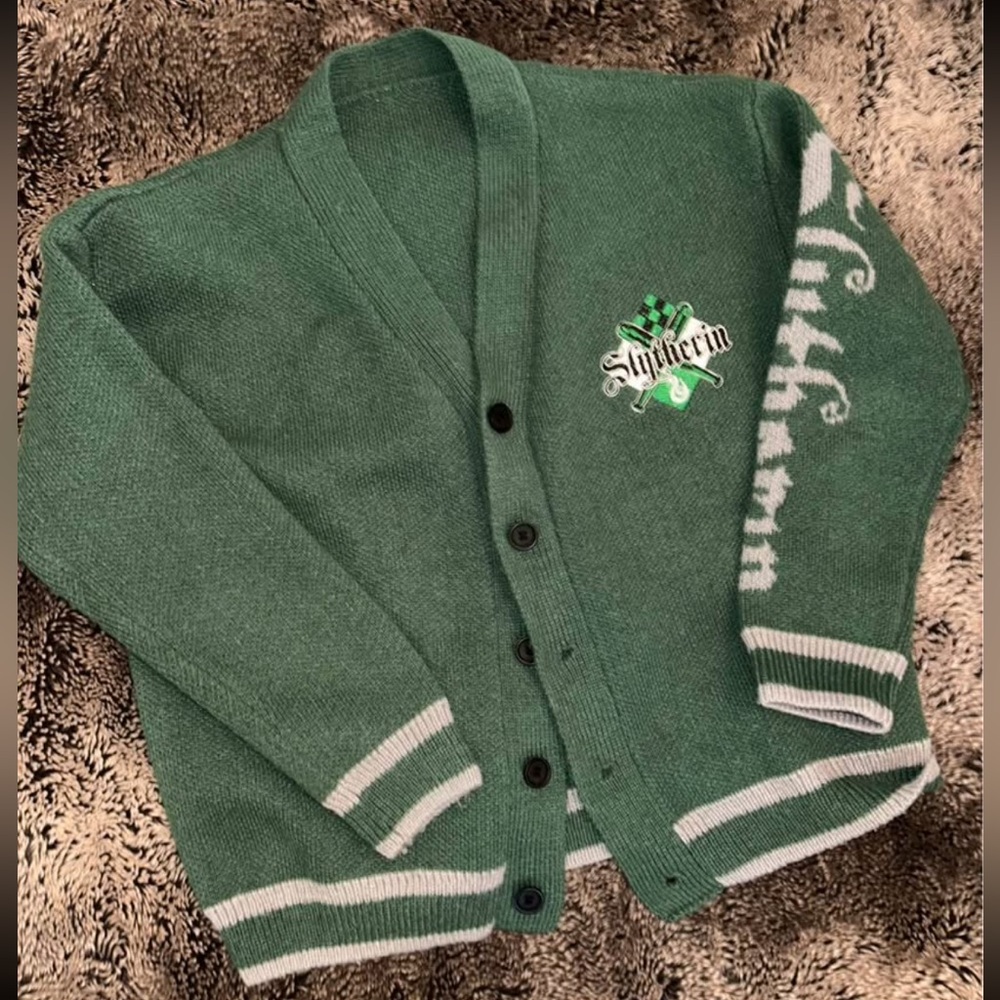 Slytherin Harry Potter green sweater cardigan